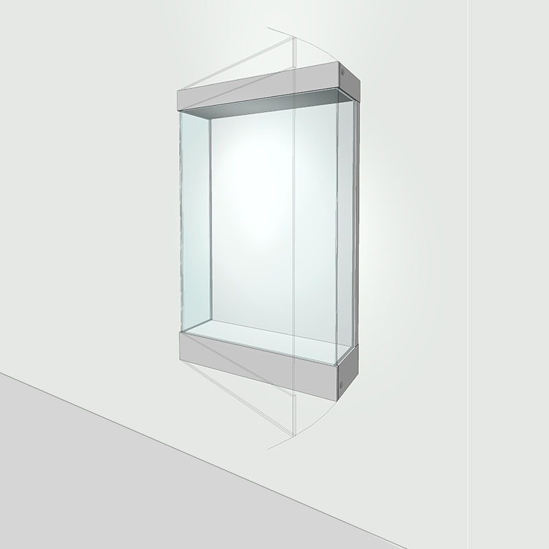 Three Sided Glass Wall Case 800x800